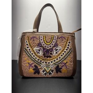 NWT Viral Beaded Bag Made In India Handcrafted Crossbody Strap 7x8 Inches Purse